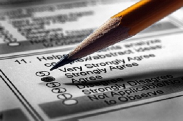 Filling out a form with a Number 2 pencil. PHOTO BY ROGER WINSTEAD